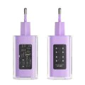 Стенно зарядно устройство A45 – Acefast Exploration Series, 2 x USB-C, USB, GaN, PD65W, бързо зареждане – лилаво