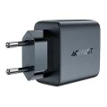 Стенно зарядно устройство A49 – Acefast, 2x Type-C, универсално зарядно устройство, GaN технология, PD35W – черно