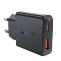 Стенно зарядно устройство A69 – Acefast, Type-C, USB, PD30W, GaN Technology, Quick Charge Compatibility – Черно