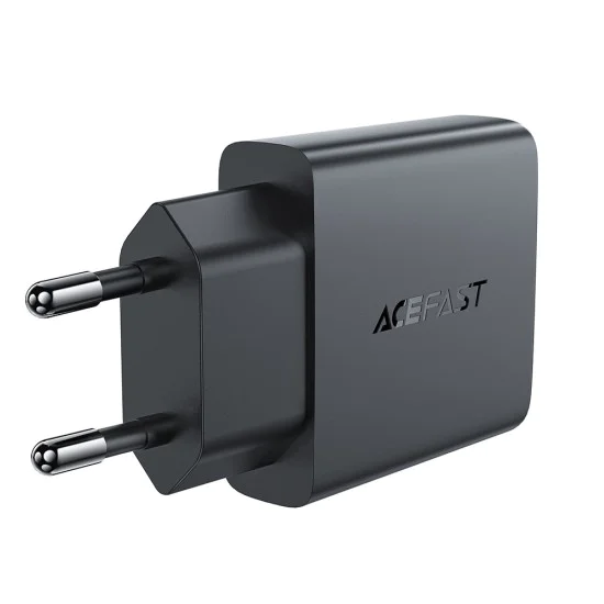 Стенно зарядно устройство A69 – Acefast, Type-C, USB, PD30W, GaN Technology, Quick Charge Compatibility – Черно