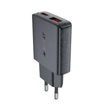 Стенно зарядно устройство A69 – Acefast, Type-C, USB, PD30W, GaN Technology, Quick Charge Compatibility – Черно