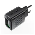 Стенно зарядно устройство A90 – Acefast, USB, 18W, GaN технология, бързо зарядно устройство – черно