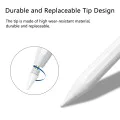 Стилус за таблет, Bluetooth, Type-C, 130mAh, 130mAh, 5V, 0.2A, отхвърляне на дланта, сензор за натиск при накланяне - (AC10-CP) - бял