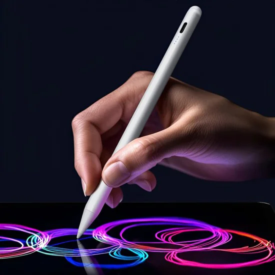 Стилус универсален, 130mAh, USB-C - (T1) - бял