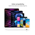 Стилус универсален, 130mAh, USB-C - (T1) - бял