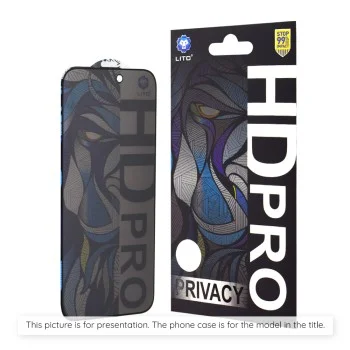 Стъклен протектор за iPhone 18 Pro Max - HD Pro Privacy (10 броя) - Lito - Черен