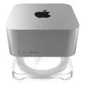 Стойка за Apple Mac Studio с вграден PVC филтър и противоплъзгаща основа LD202 (AMP04796) - Spigen - Кристално прозрачен