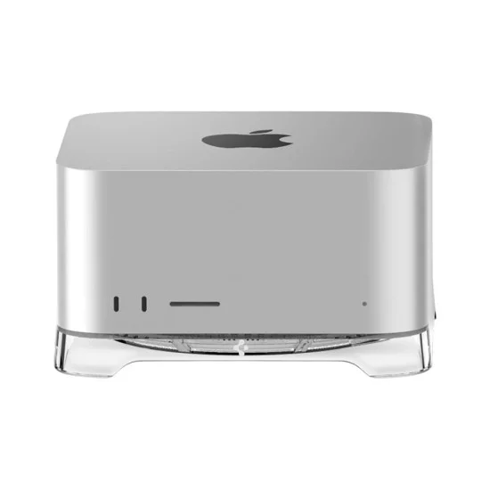 Стойка за Apple Mac Studio с вграден PVC филтър и противоплъзгаща основа LD202 (AMP04796) - Spigen - Кристално прозрачен