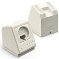 Стойка за Apple Watch Spigen Classic LS Stone (AMP11668) - организация на кабела, 65 градусов ъгъл, ретро дизайн - Сив
