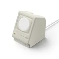 Стойка за Apple Watch Spigen Classic LS Stone (AMP11668) - организация на кабела, 65 градусов ъгъл, ретро дизайн - Сив
