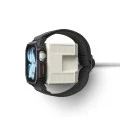 Стойка за Apple Watch Spigen Classic LS Stone (AMP11668) - организация на кабела, 65 градусов ъгъл, ретро дизайн - Сив