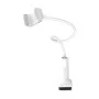 Стойка за бюро Borofone Bright Shell (BH23) - за телефон, гъвкаво рамо, 360° регулируема ротация, за телефони 4.5 - 6.5" - Бял
