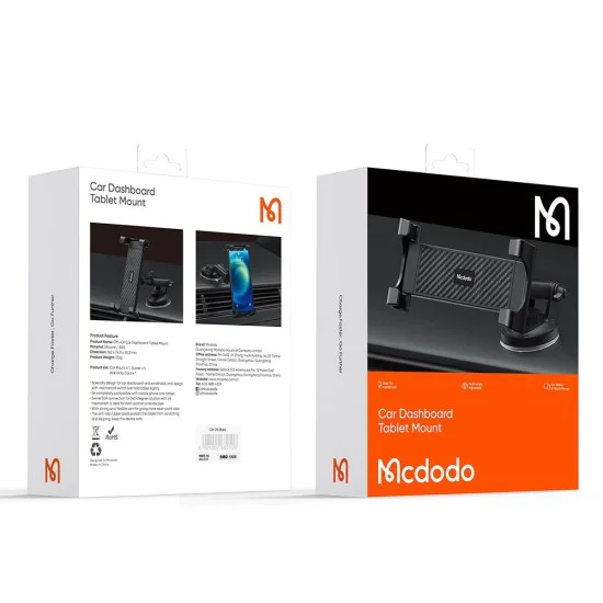 Стойка за кола (CM-4310) за таблет/телефон - Mcdodo - за табло и стъкло, 360° ротация, до 12.9 - Черно