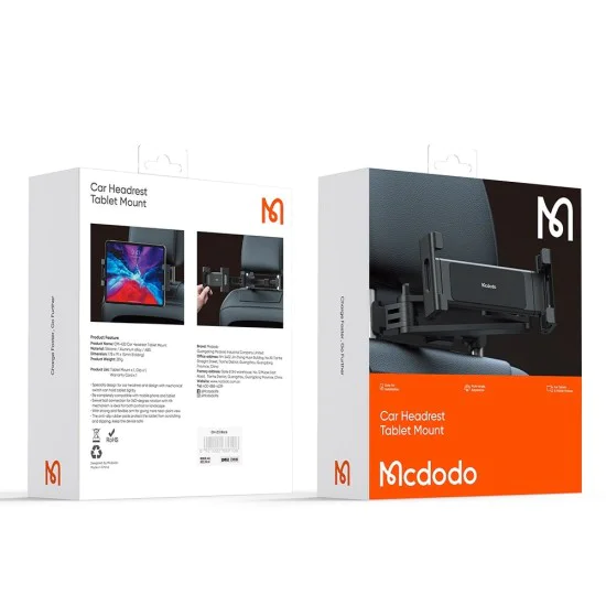 Стойка за кола (CM-4320) за подглавник - Mcdodo - за таблет/телефон, 360° ротация, до 12.9 - Черно