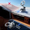 Стойка за кола Lisen (A608) - магнитен захват, за табло, сгъваема, 360° регулируема, с голяма вакуумна смукателка - Черен