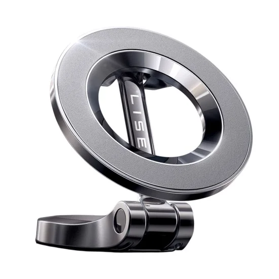 Стойка за кола Lisen (YL0223080002) - MagSafe, за табло, универсална, 360° въртене, сгъваема, силни магнити - Черен