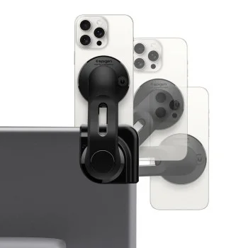 Стойка за кола OneTap (ACP07869) - за дисплей Tesla, MagSafe, Регулируема, с организатор за кабел, Без лепило - Spigen - Черен