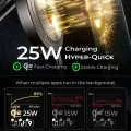 Стойка за кола с безжично зарядно Lisen W608 Pro (YL0225090001) - вакуумна смукателка, 25W, Qi2.2 - Черен