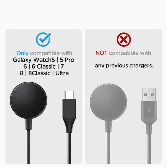 Стойка за смарт часовник Spigen Galaxy Watch Stand S353 (AMP05302) - за Samsung Galaxy Ultra/7/6/6 Classic/5/5 Pro - Черен