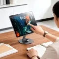 Стойка за телефон Mcdodo (TB-6920) - сгъваема, 360° въртене, работа с една ръка, универсална, противоплъзгащ дизайн - Тъмносива