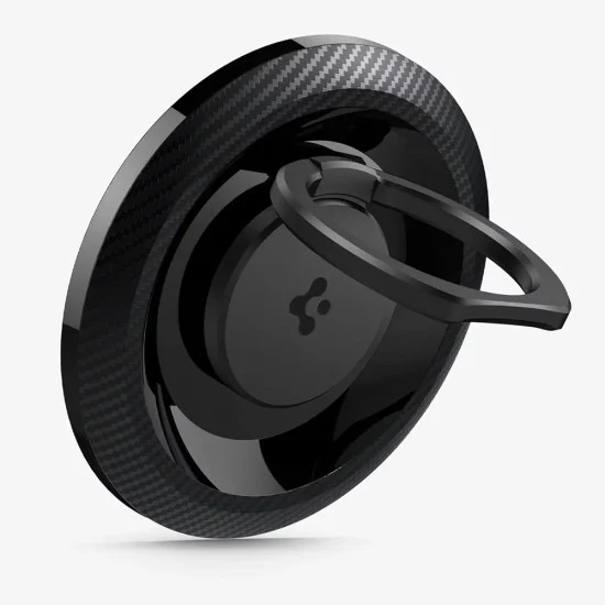 Стойка за телефон O-Mag OM100 (AMP05505) - Дизайн против надраскване, Силно магнитно захващане, 360-градусово въртене - Spigen - Черен