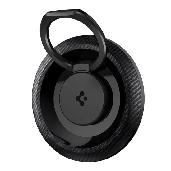 Стойка за телефон O-Mag OM100 (AMP05505) - Дизайн против надраскване, Силно магнитно захващане, 360-градусово въртене - Spigen - Черен