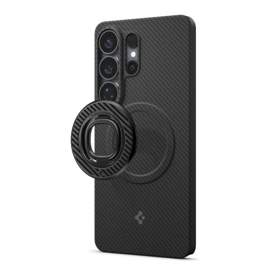 Стойка за телефон Spigen O-Mag OM106 (AMP09334) - дизайн против надраскване, силен магнитен захват, 360 градуса ротация - Черен