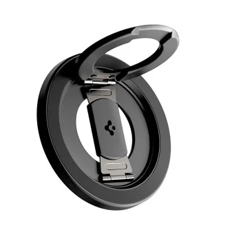 Стойка за телефон Spigen O-Mag OM108 Mag Fit+ (AMP11739) - дизайн против надраскване, силен магнитен захват, 360 градуса ротация - Черен