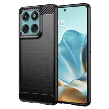 Techsuit - Carbon Silicone - Motorola Edge 60 / Edge 60 Fusion - черен
