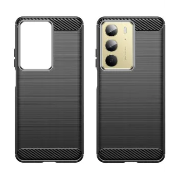 Techsuit - Carbon Silicone - Realme C75 / Realme 14x - Черен