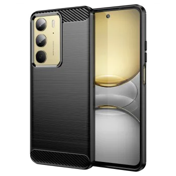 Techsuit - Carbon Silicone - Realme C75 / Realme 14x - Черен