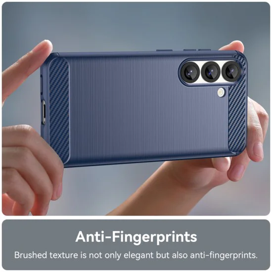 Techsuit - Carbon Silicone - Samsung Galaxy S25 Edge - Син