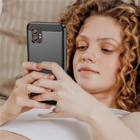 Techsuit - Carbon Silicone - Samsung Galaxy Xcover7 Pro - черен