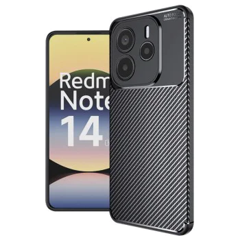 Techsuit - CarbonFiber - Xiaomi Redmi Note 14 5G - черен