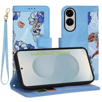 Techsuit - FlipCraft - Samsung Galaxy S25 Edge - Vibrant Blue