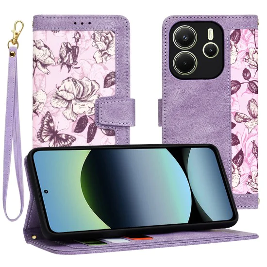 Techsuit - FlipCraft - Xiaomi Redmi Note 14 4G (регионален) - Mysterious Purple