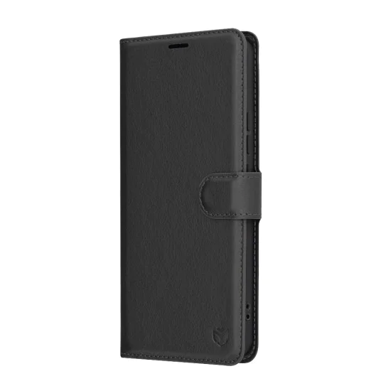 Techsuit - Кожено фолио - Xiaomi Redmi Note 14 4G (стандартен) - Черен