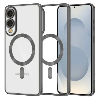 Techsuit - Луксозен Crystal MagSafe - Samsung Galaxy S25 Edge - Черен