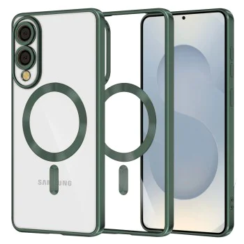 Techsuit - Луксозен Crystal MagSafe - Samsung Galaxy S25 Edge - Deep Green