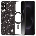Techsuit - Луксозен блясък MagSafe - Samsung Galaxy S25 Edge - Черен