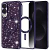 Techsuit - Луксозен блясък MagSafe - Samsung Galaxy S25 Edge - Deep Purple