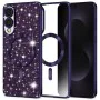 Techsuit - Луксозен блясък MagSafe - Samsung Galaxy S25 Edge - Deep Purple
