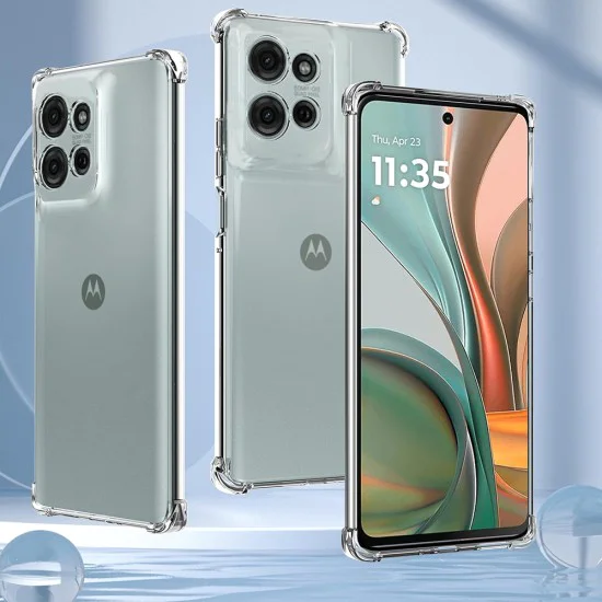 Techsuit - Удароустойчив прозрачен силикон - Motorola Moto G75 - Прозрачен