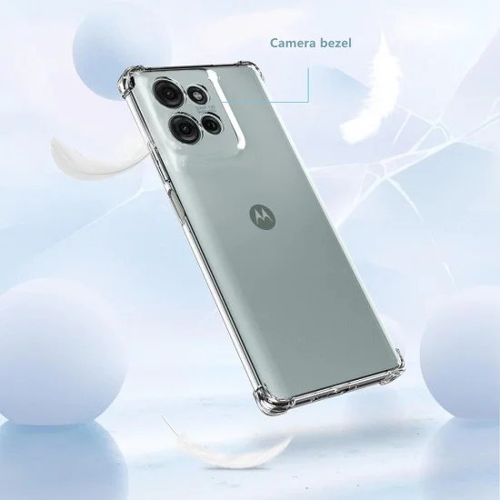 Techsuit - Удароустойчив прозрачен силикон - Motorola Moto G75 - Прозрачен