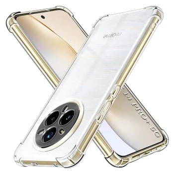 Techsuit - Удароустойчив прозрачен силикон - Realme 14 Pro+ - Прозрачен