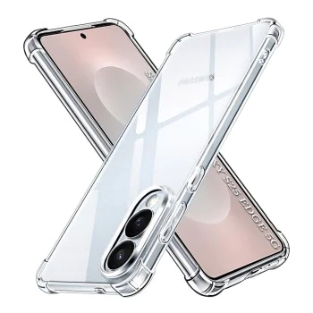 Techsuit - Удароустойчив прозрачен силикон - Samsung Galaxy S25 Edge - Прозрачен