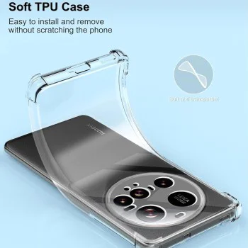 Techsuit - Удароустойчив прозрачен силикон - Xiaomi 15 Ultra - прозрачен