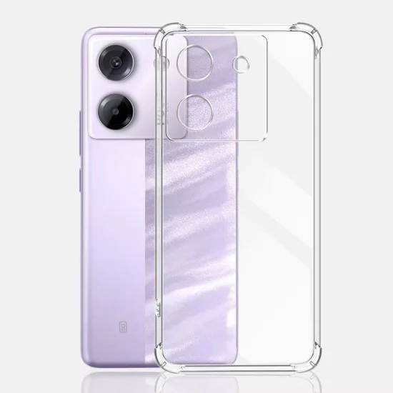 Techsuit - Удароустойчив прозрачен силикон - Xiaomi Poco M7 Pro 5G - Прозрачен