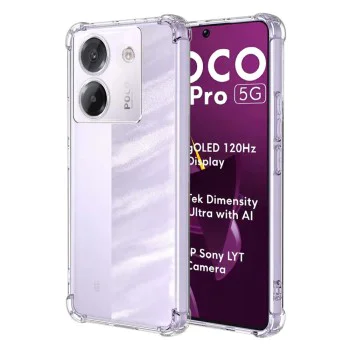 Techsuit - Удароустойчив прозрачен силикон - Xiaomi Poco M7 Pro 5G - Прозрачен