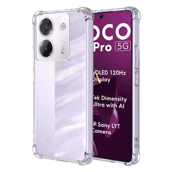 Techsuit - Удароустойчив прозрачен силикон - Xiaomi Poco M7 Pro 5G - Прозрачен